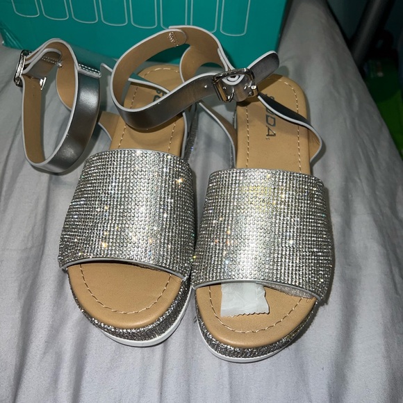 Rhinestone sparkly platform sandals - Picture 5 of 6